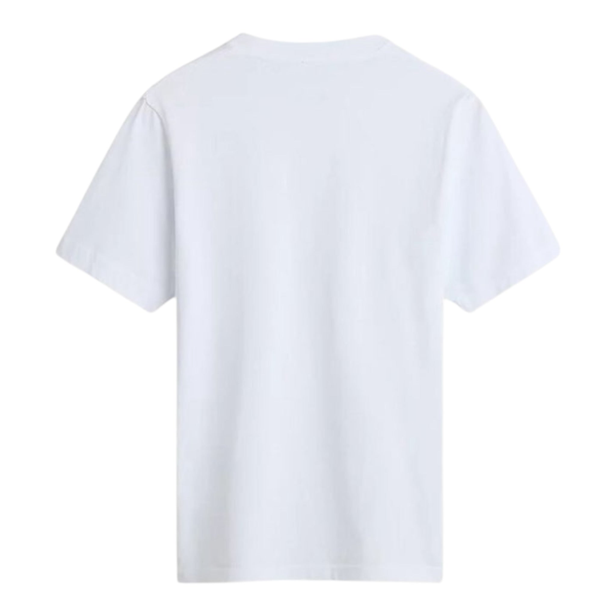 Vans T-Shirt tinta unita Girocollo con Logo Bianco per Bambino VN0A4MQ3WHT BIANCO VANS 