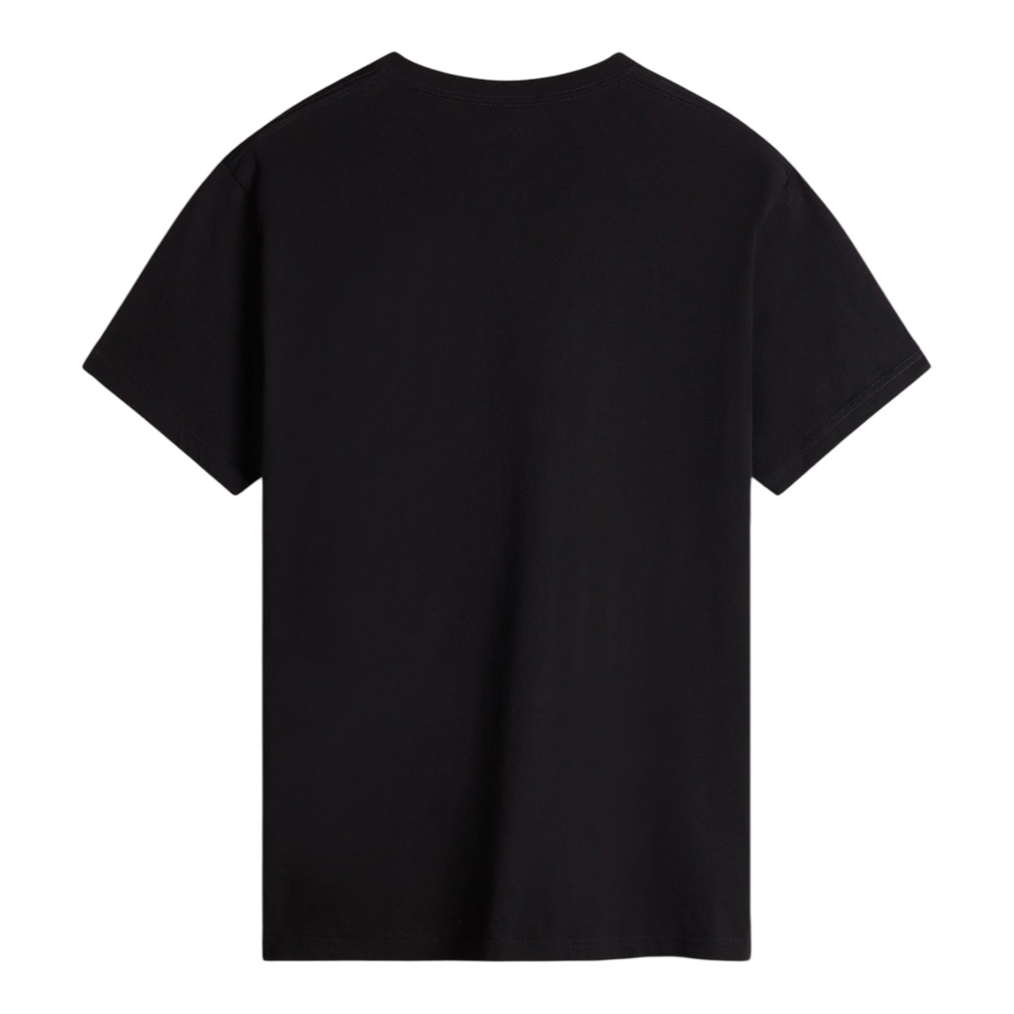 Vans T-Shirt tinta unita Girocollo con Logo Nero per Bambino VN0A4MQ3WHTX NERO VANS 