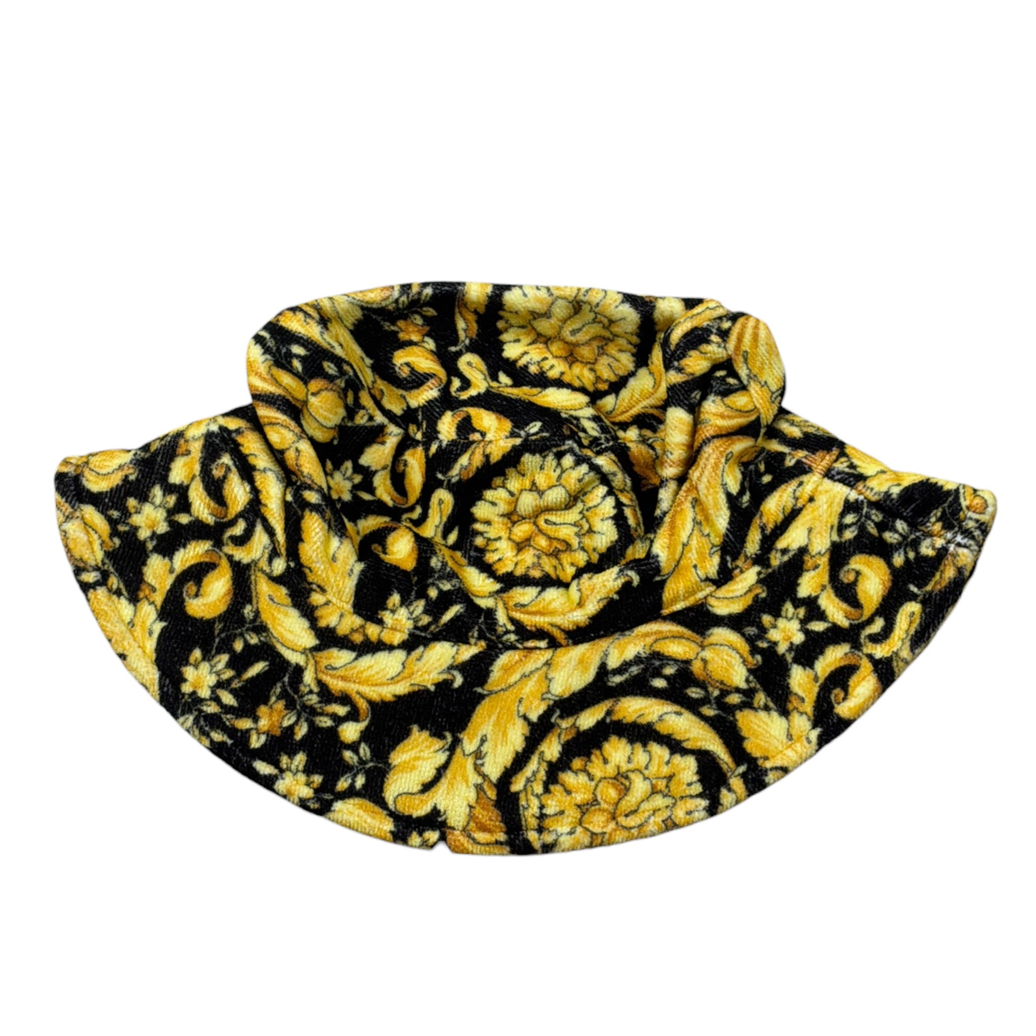 Versace Cappello Modello Pescatore con Stampe Giallo per Bambino 1001932 GIALLO VERSACE 
