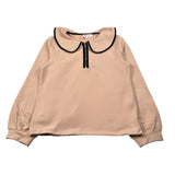 Vicolo Felpa con Zip E Colletto tinta unita Beige per Bambina 3141F00233 BEIGE VICOLO 