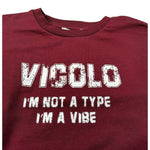 Vicolo Felpa Chiusa Girocollo tinta unita con Logo Bordeaux per Bambina 3141FY00332 BORDEAUX VICOLO 