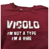 Vicolo Felpa Chiusa Girocollo tinta unita con Logo Bordeaux per Bambina 3141FY00332 BORDEAUX VICOLO 