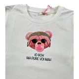 Vicolo Shirt Girocollo tinta unita con Stampa Panna per Bambina 3141M00242 PANNA VICOLO 