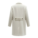 Vicolo Cappotto tinta unita con Bottoni Panna per Bambina 3141O1002 PANNA VICOLO 
