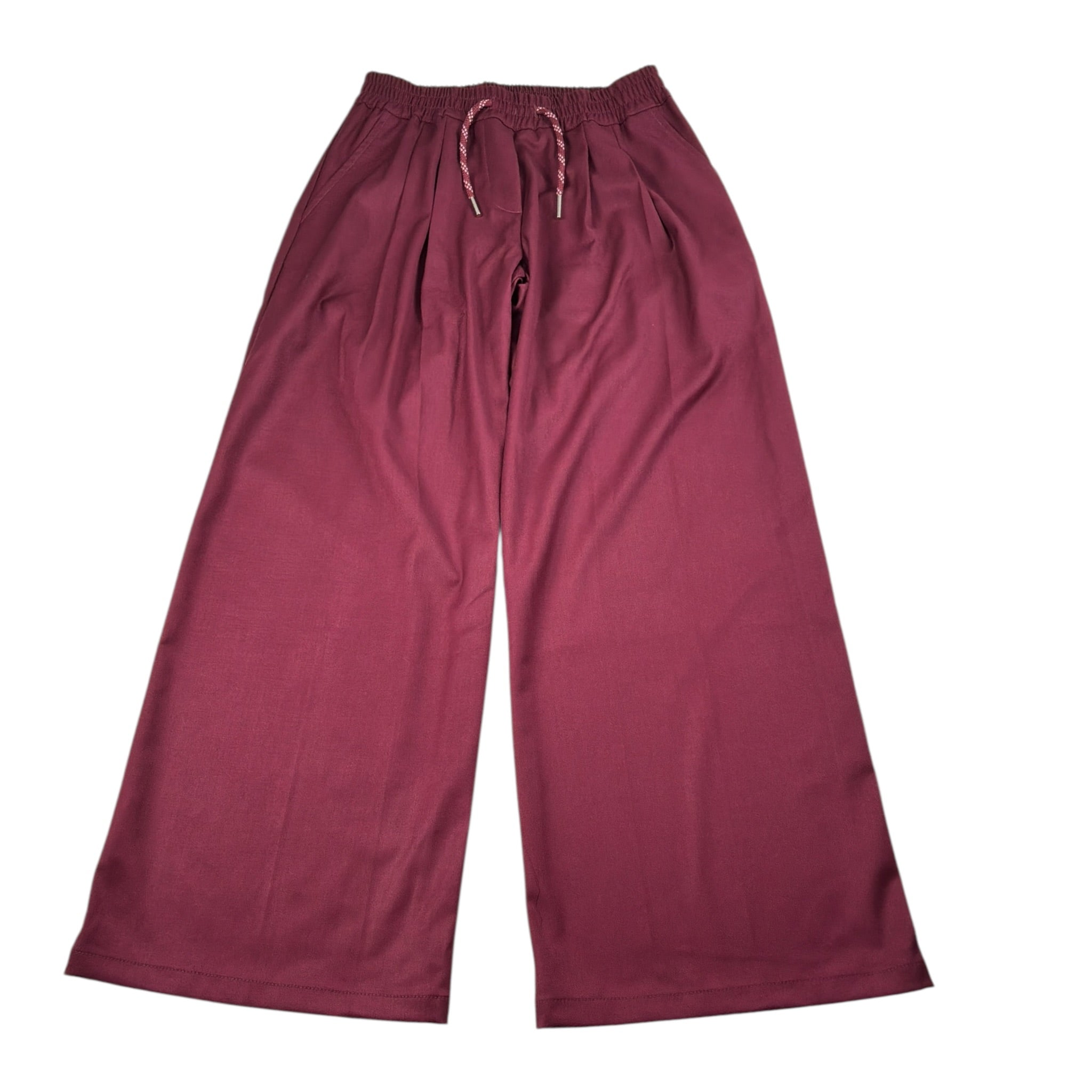 Vicolo Pantalone tinta unita Modello Palazzo Bordeaux per Bambina 3141P00284 BORDEAUX VICOLO 