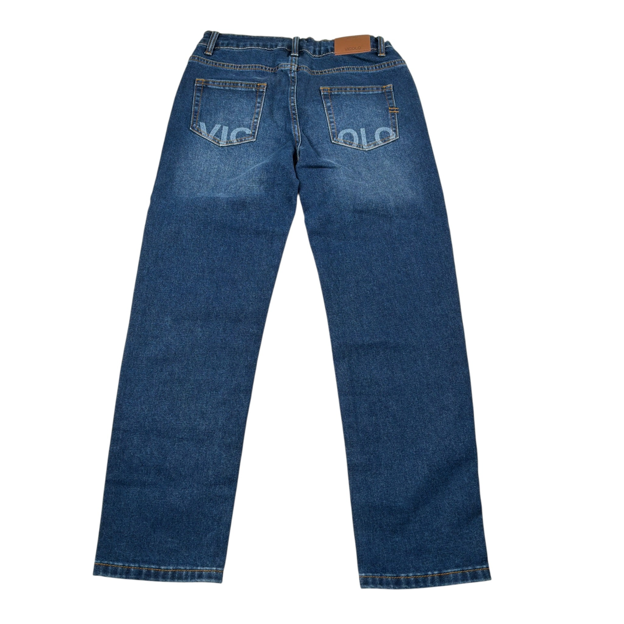 Vicolo Jeans tinta unita con Girovita Regolabile Blu per Bambina 3141PD00226 BLU VICOLO 
