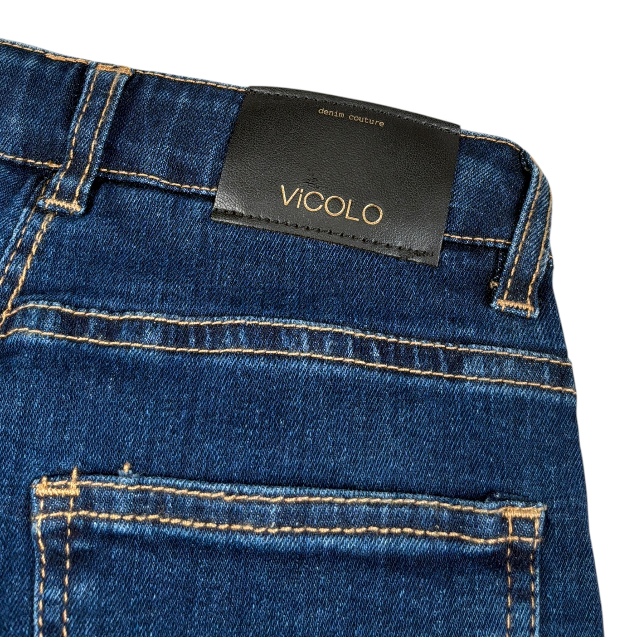 Vicolo Jeans Modello Palazzo tinta unita Blu per Bambina 3141PD1207 BLU VICOLO 