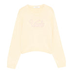 Vicolo Maglia Girocollo tinta unita con Logo Giallo per Bambina 3141W00228 GIALLO VICOLO 