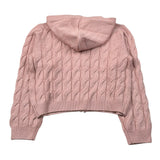 Vicolo Maglia Modello Felpa tinta unita con Zip E Cappuccio Rosa per Bambina 3141WY00235 ROSA VICOLO 