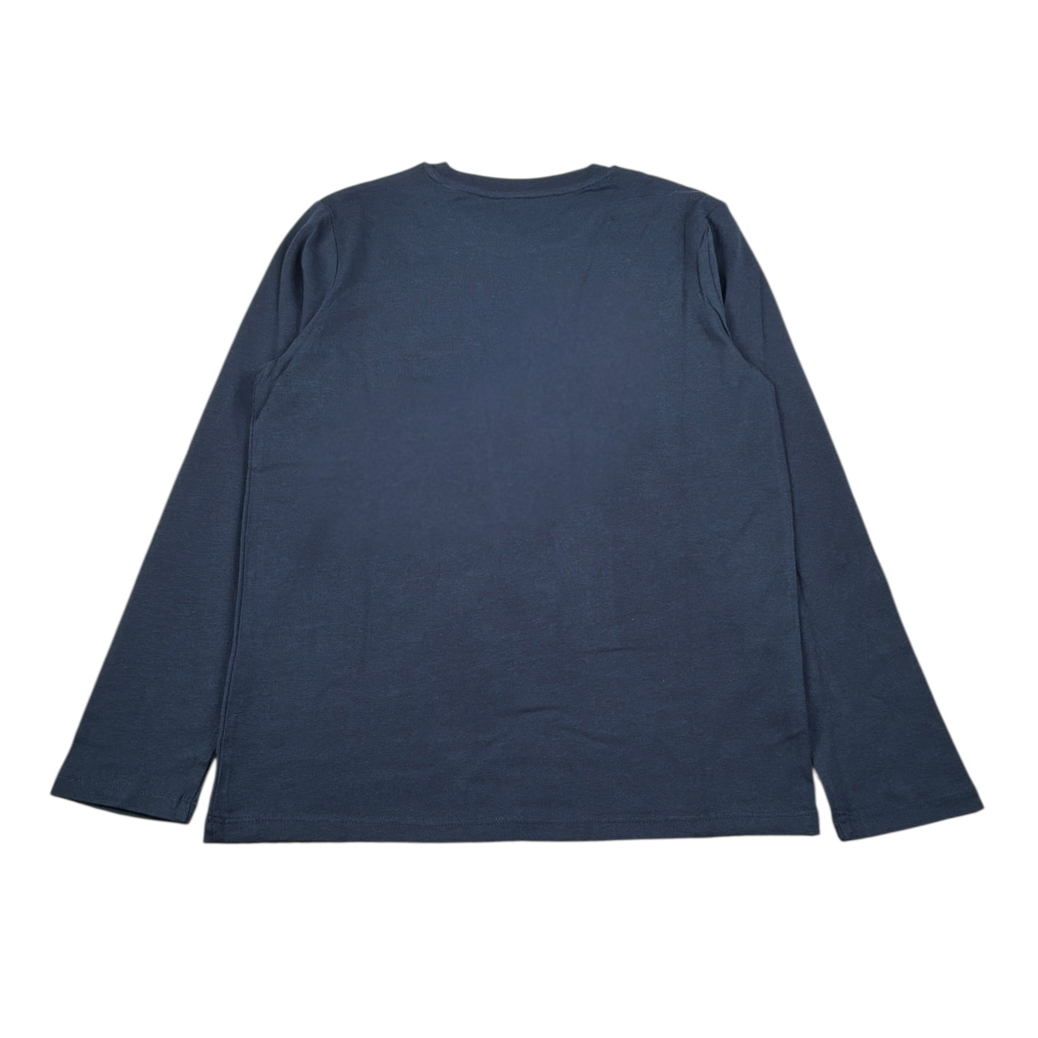 Walt Bay Shirt Girocollo tinta unita con Logo Blu per Bambino SHTWBB BLU WALT BAY 