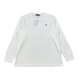 Walt Bay Shirt Girocollo tinta unita con Logo Bianco per Bambino SHTWB BIANCO WALT BAY 