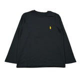 Walt Bay Shirt Girocollo tinta unita con Logo Nero per Bambino SHTWBB NERO WALT BAY 