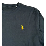 Walt Bay Shirt Girocollo tinta unita con Logo Nero per Bambino SHTWB NERO WALT BAY 
