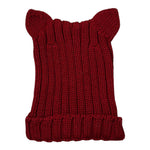 Wedoble Cappello tinta unita con Orecchie Bordeaux per Neonato I2010307E BORDEAUX WEDOBLE 