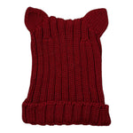 Wedoble Cappello tinta unita con Orecchie Bordeaux per Neonato I2010307E BORDEAUX WEDOBLE 