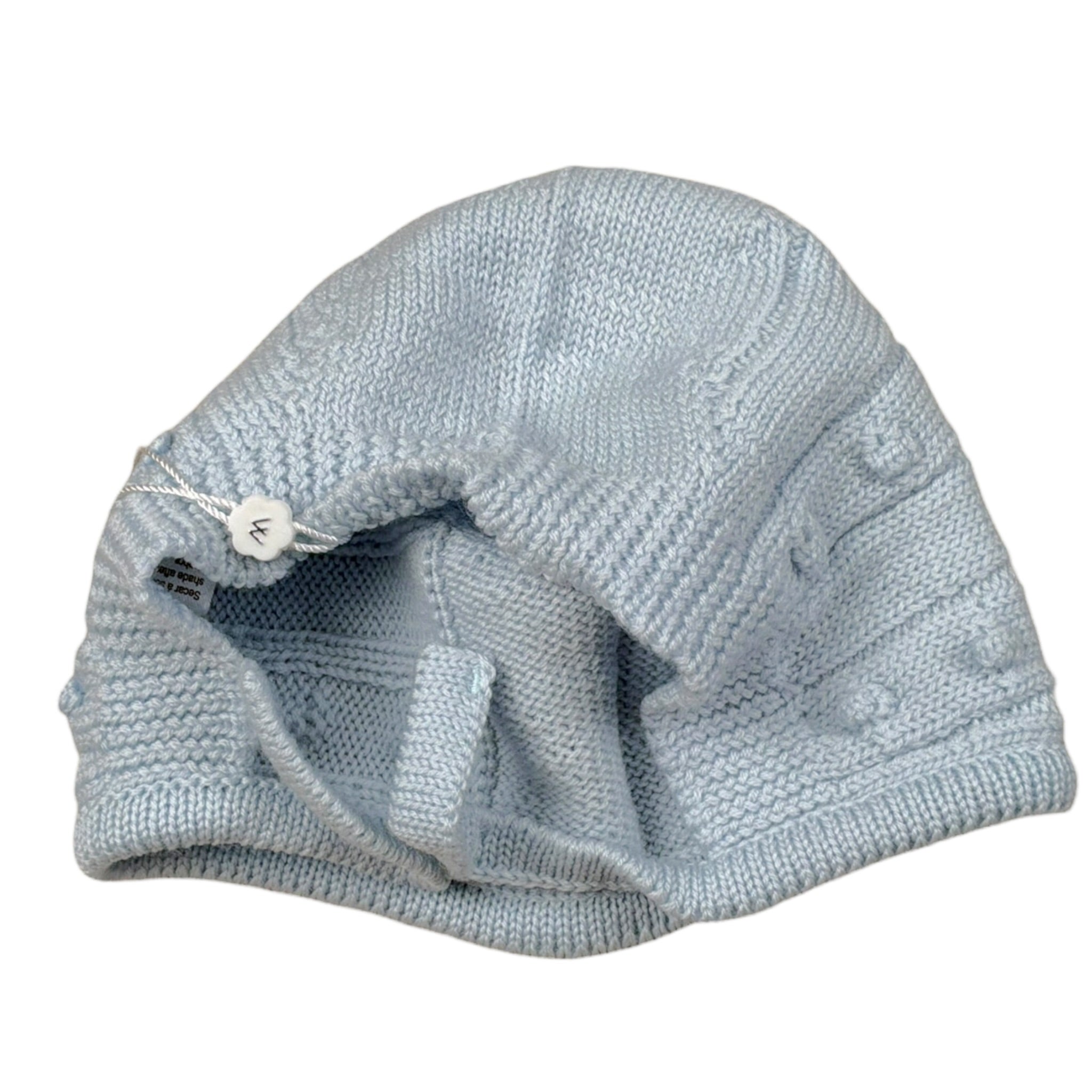 Wedoble Cappello tinta unita con Ricami Azzurro per Neonato I2103360A AZZURRO WEDOBLE 