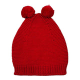 Wedoble Cappello tinta unita con Pon Pon Rosso per Bambina I2110307C ROSSO WEDOBLE 