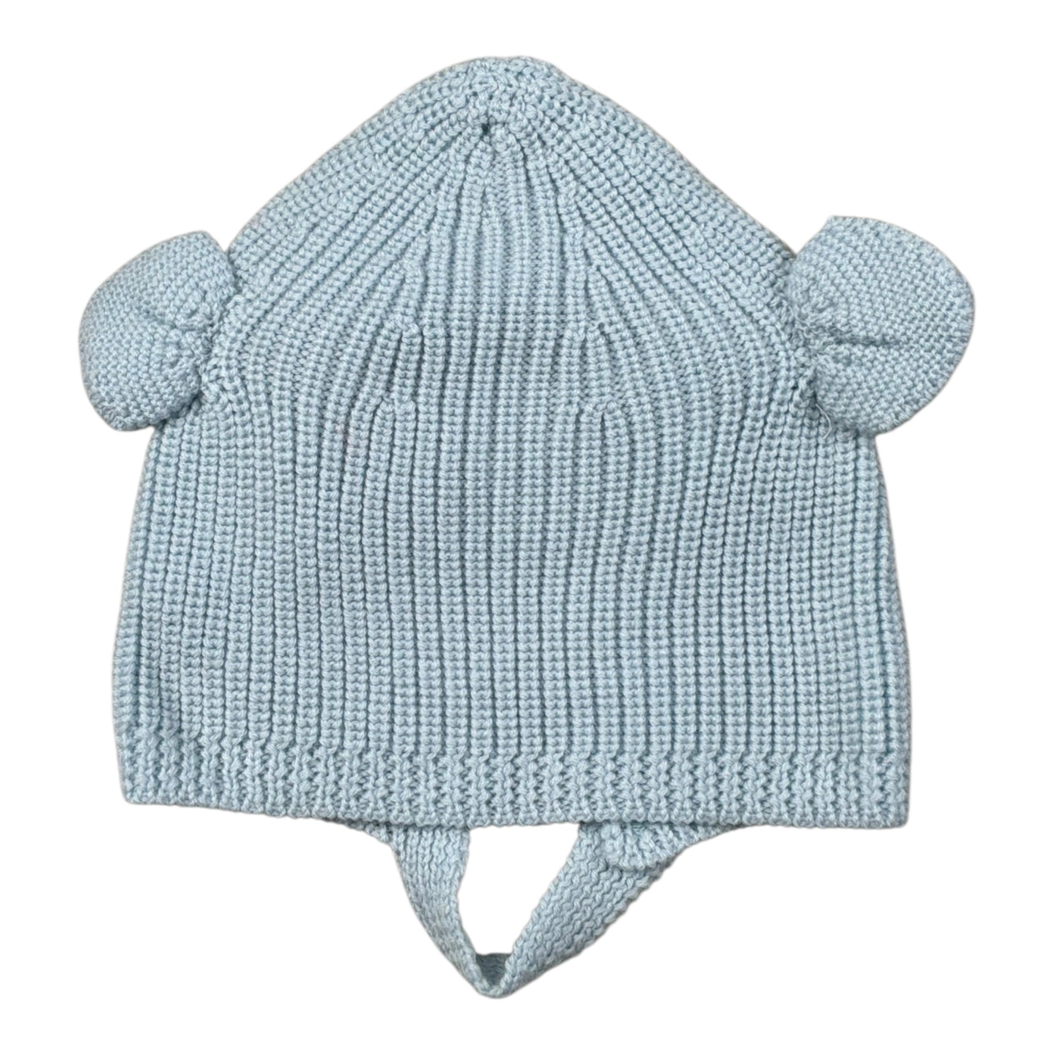 Wedoble Cappello tinta unita con Orecchie Azzurro per Neonata I230307B AZZURRO WEDOBLE 