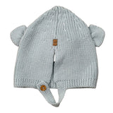 Wedoble Cappello tinta unita con Orecchie Azzurro per Neonata I230307B AZZURRO WEDOBLE 