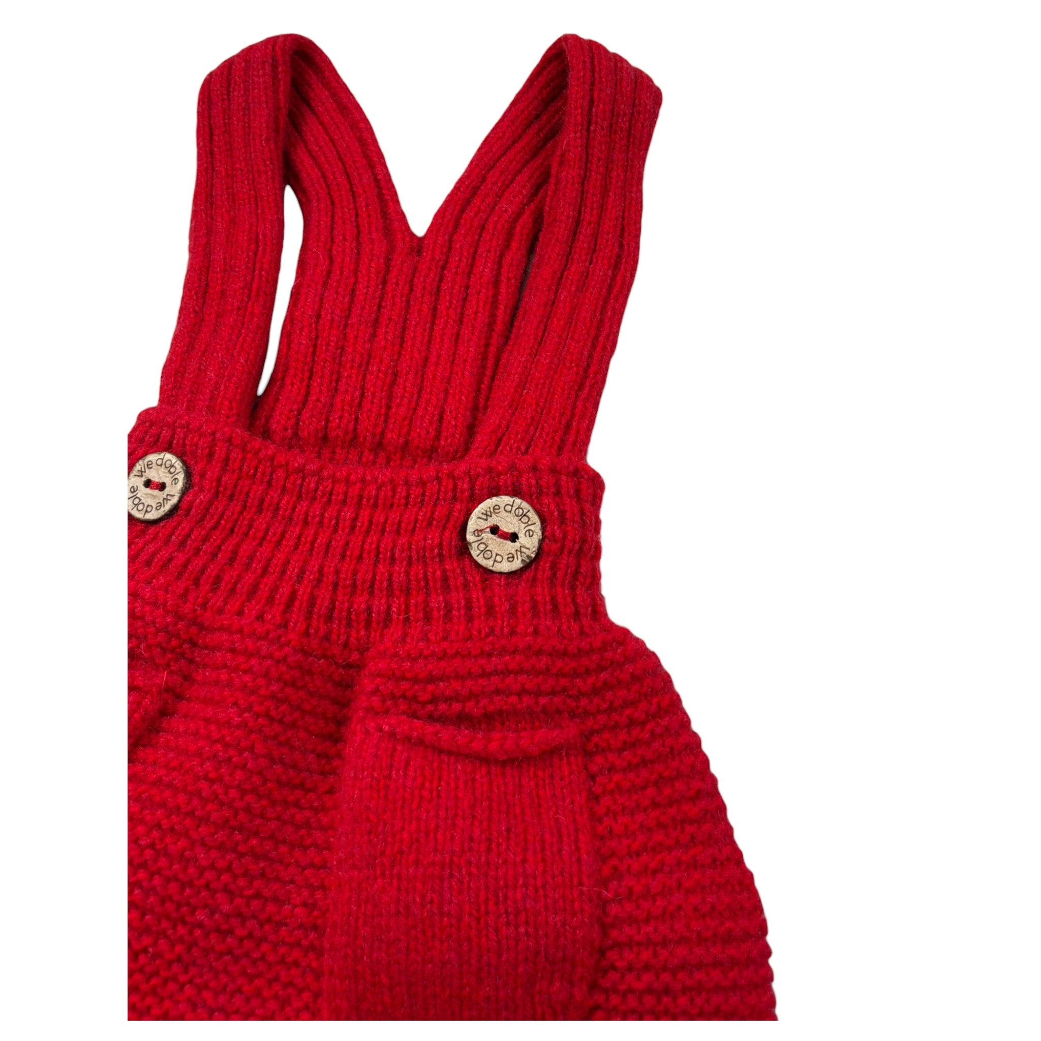Wedoble Tutina tinta unita con Bretelle Rosso per Neonato I2509322C ROSSO WEDOBLE 