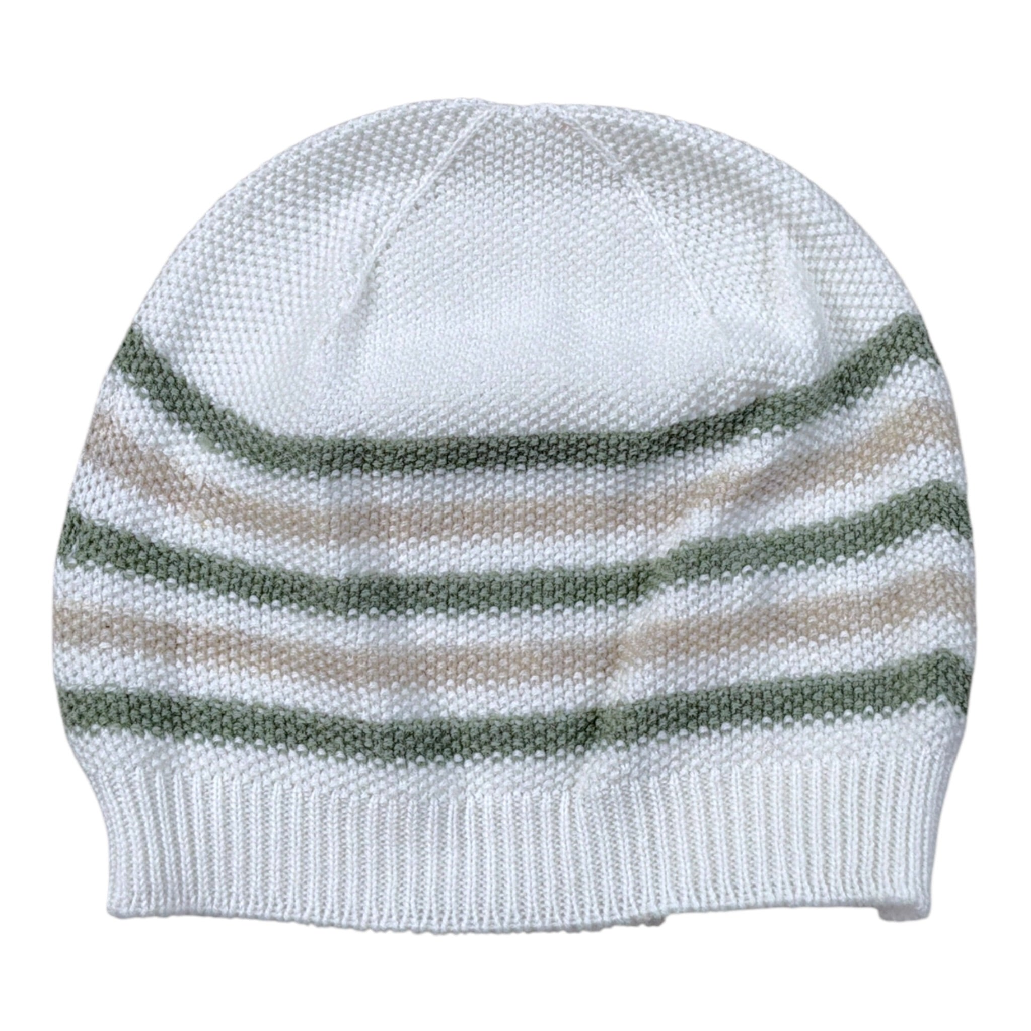 Wedoble Cappello Bicolore con Fantasia A Righe Bianco per Neonato V2507307A BIANCO WEDOBLE 