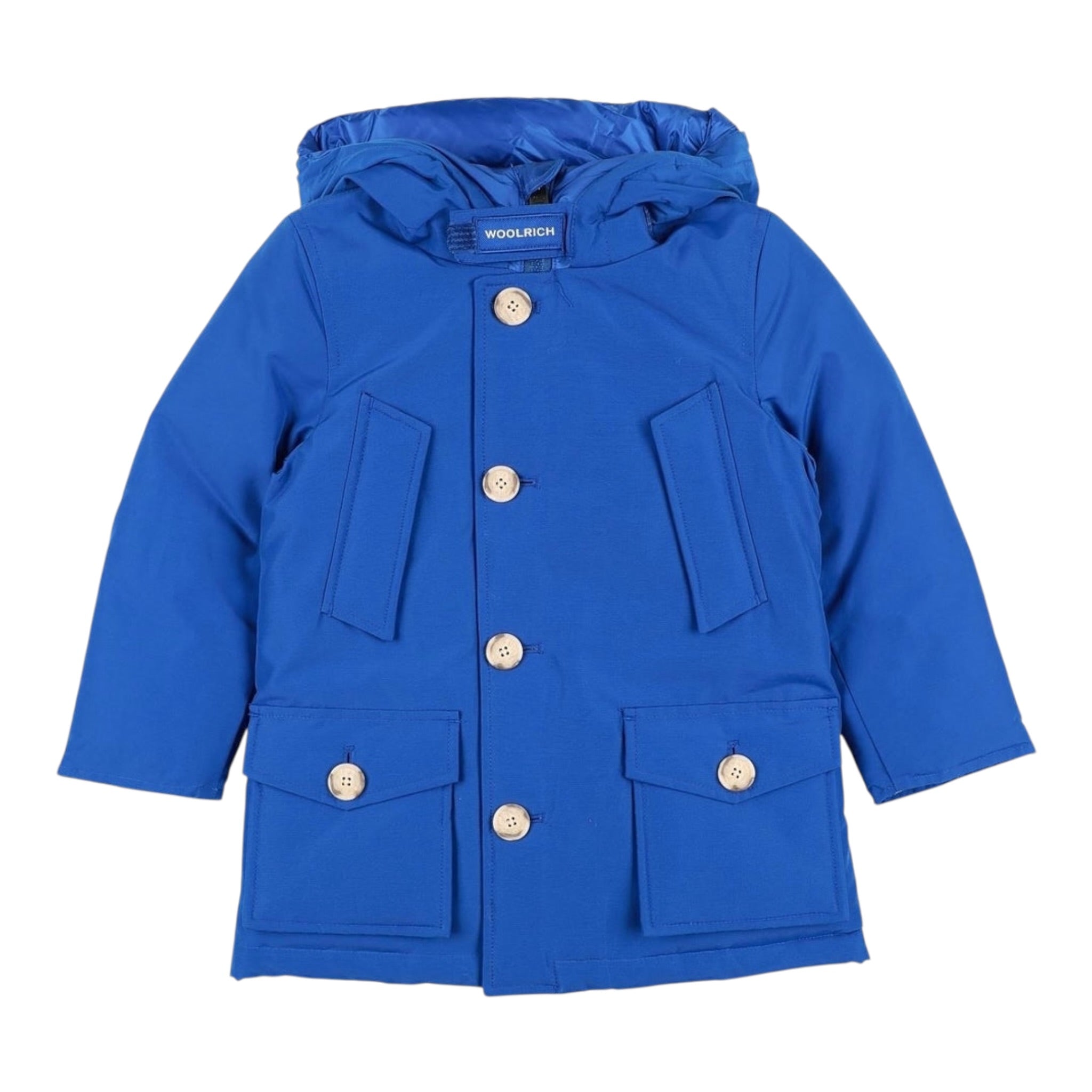 Woolrich Giubbino tinta unita con Bottoni Cobalto per Bambino WKOU0188 COBALTO WOOLRICH 