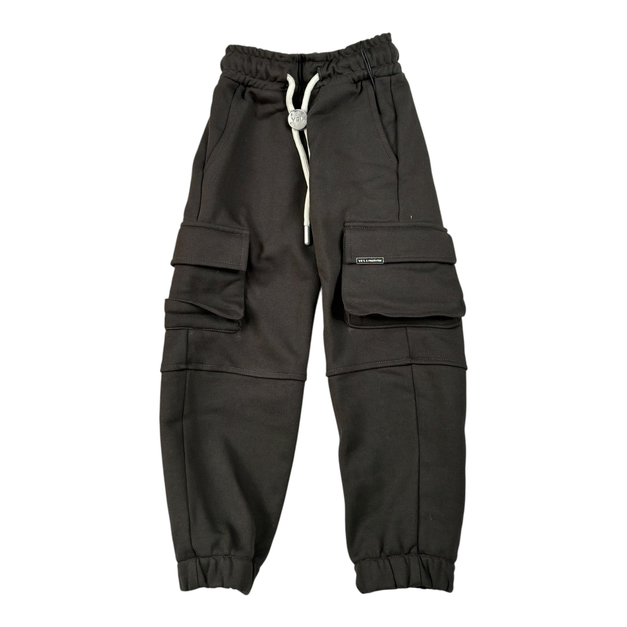 Yes London Pantalone Modello Tuta con Tasconi tinta unita Nero per Neonato JR3110 NERO YES LONDON 
