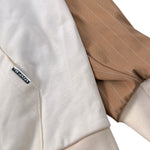 Yes London Felpa Bicolore con Zip E Cappuccio Panna per Bambino JR5097 PANNA YES LONDON 