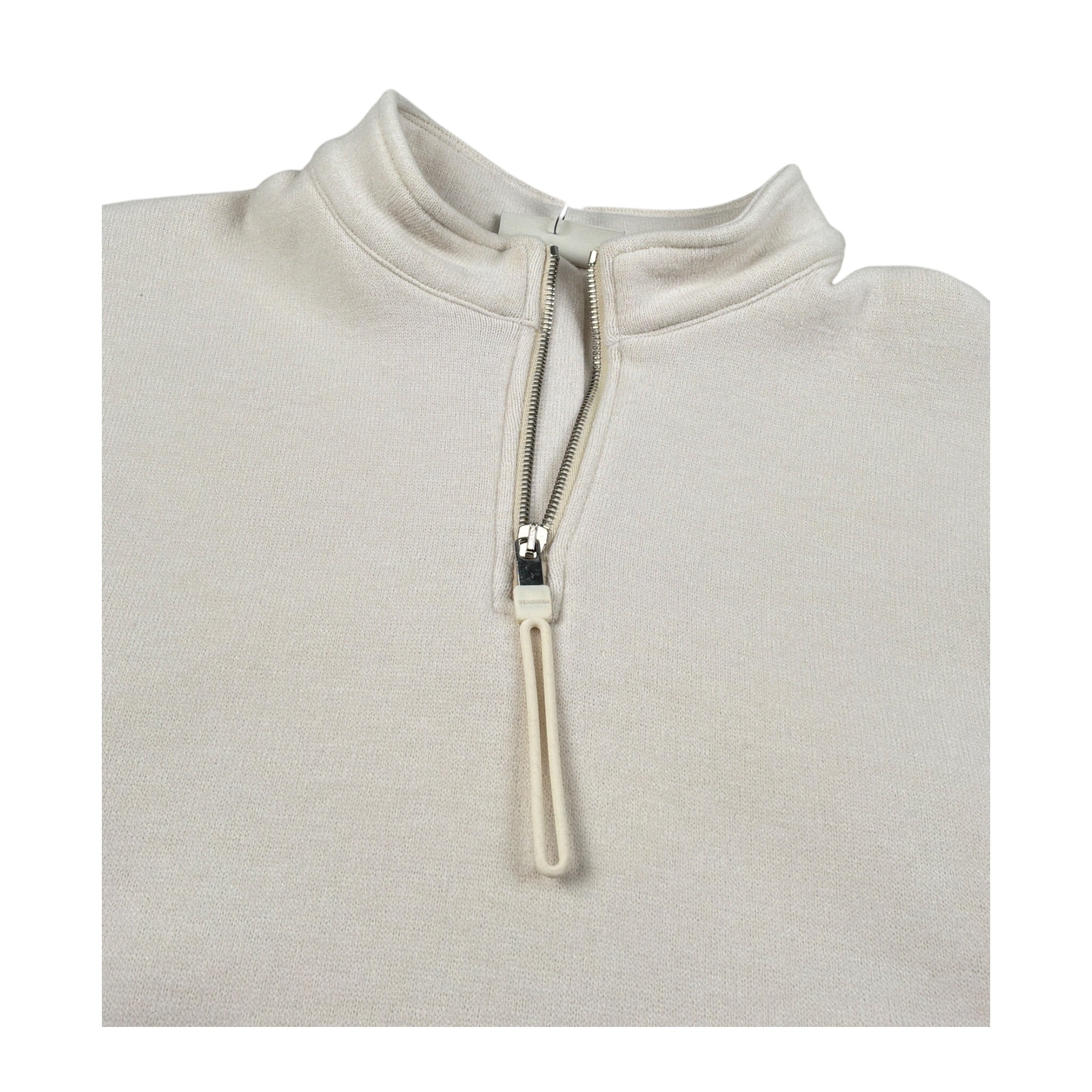 Yes London Felpa tinta unita con Mezza Zip E Colletto Panna per Bambino JR5112 PANNA YES LONDON 