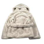 Yes London Pelliccia tinta unita con Cappuccio E Cinturino Beige per Bambina YSLEC006 BEIGE YES LONDON 