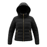 Yes Zee Giubbino tinta unita con Cappuccio Nero per Bambina 30155 NERO YES ZEE 