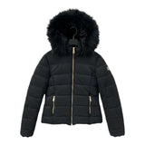 Yes Zee Giubbino tinta unita con Cappuccio Nero per Bambina 3015 NERO YES ZEE 
