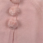 Yoedu Cardigan tinta unita con Pon Pon Rosa per Bambina 9505J ROSA YOEDU 