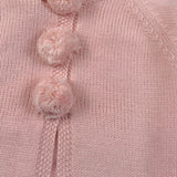 Yoedu Cardigan tinta unita con Pon Pon Rosa per Bambina 9505J ROSA YOEDU 