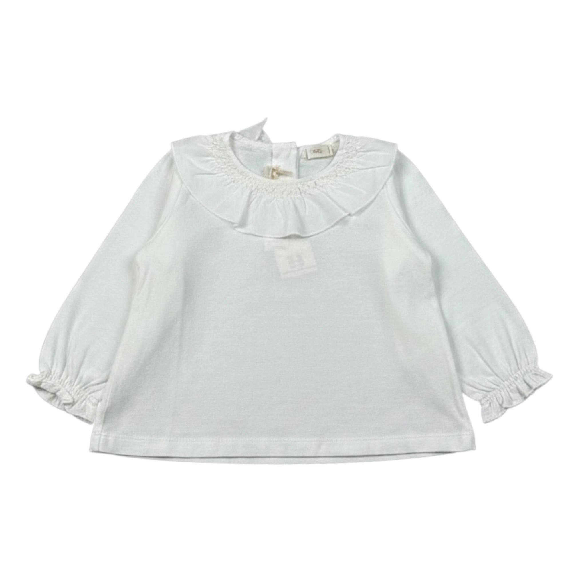 Zhoe & Tobiah Shirt tinta unita con Colletto Bianco per Bambina BBB1F BIANCO ZHOE & TOBIAH 