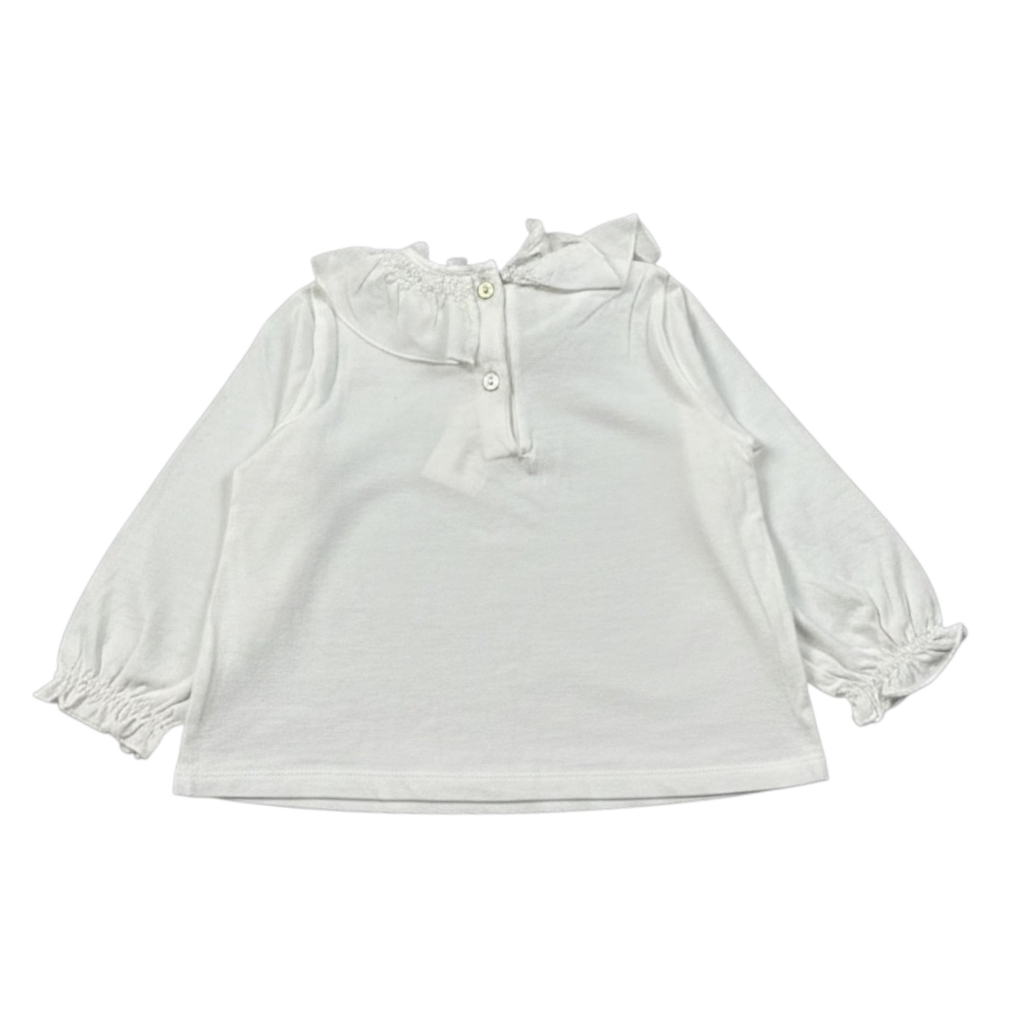Zhoe & Tobiah Shirt tinta unita con Colletto Bianco per Neonata BBB1FN BIANCO ZHOE & TOBIAH 