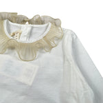 Zhoe & Tobiah Shirt tinta unita Colletto In Tulle Bianco per Neonata BBB3F BIANCO ZHOE & TOBIAH 