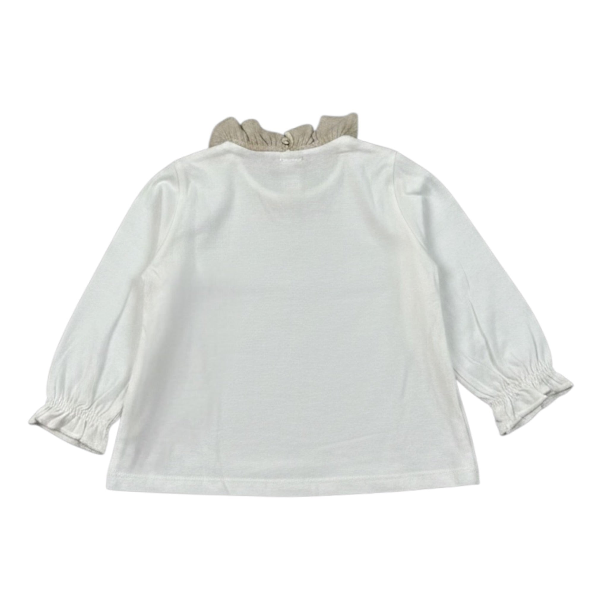 Zhoe & Tobiah Shirt tinta unita con Colletto Bianco per Bambina BBB3FJ BIANCO ZHOE & TOBIAH 