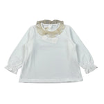 Zhoe & Tobiah Shirt tinta unita con Colletto Bianco per Bambina BBB3FJ BIANCO ZHOE & TOBIAH 