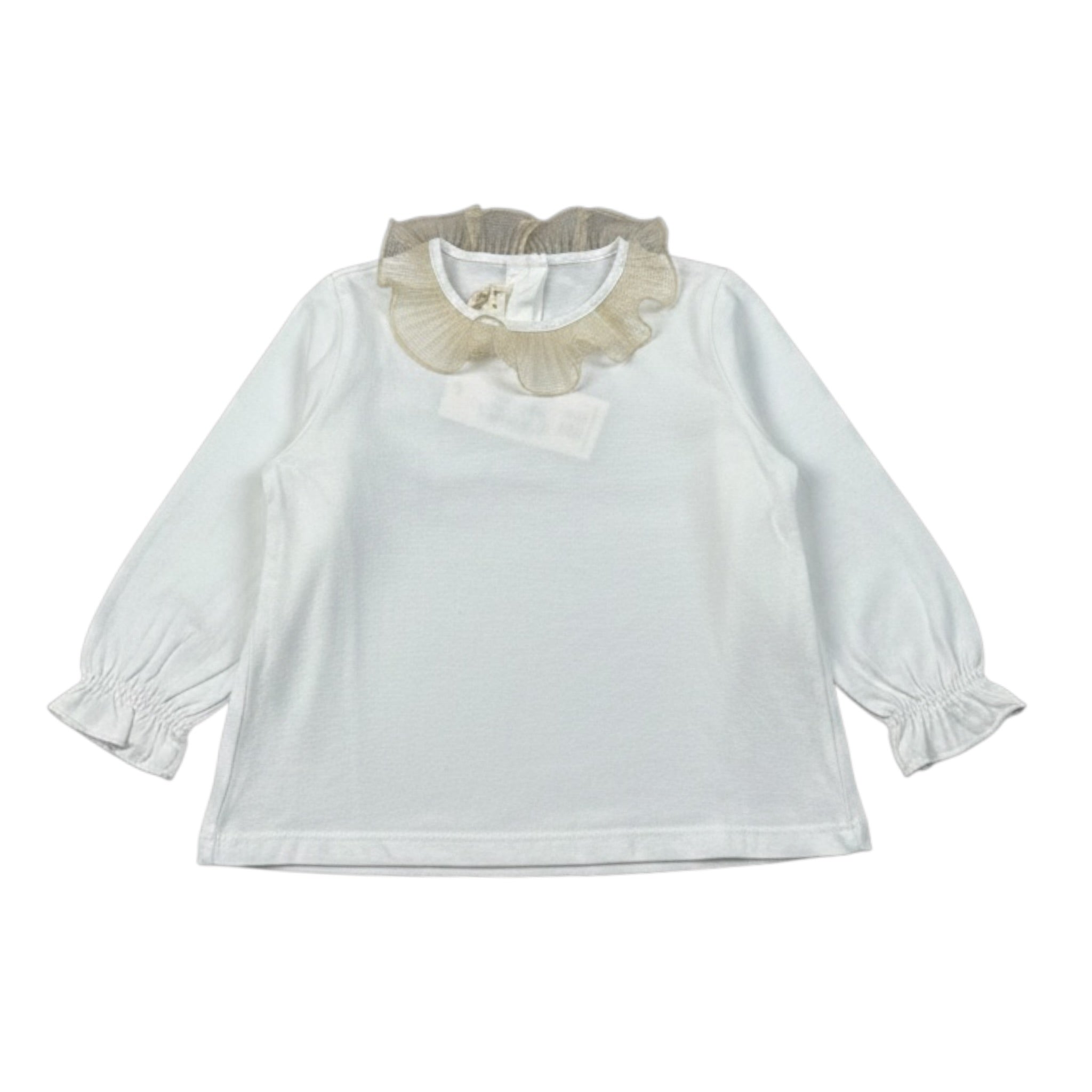 Zhoe & Tobiah Shirt tinta unita con Colletto Bianco per Bambina BBB3FJ BIANCO ZHOE & TOBIAH 