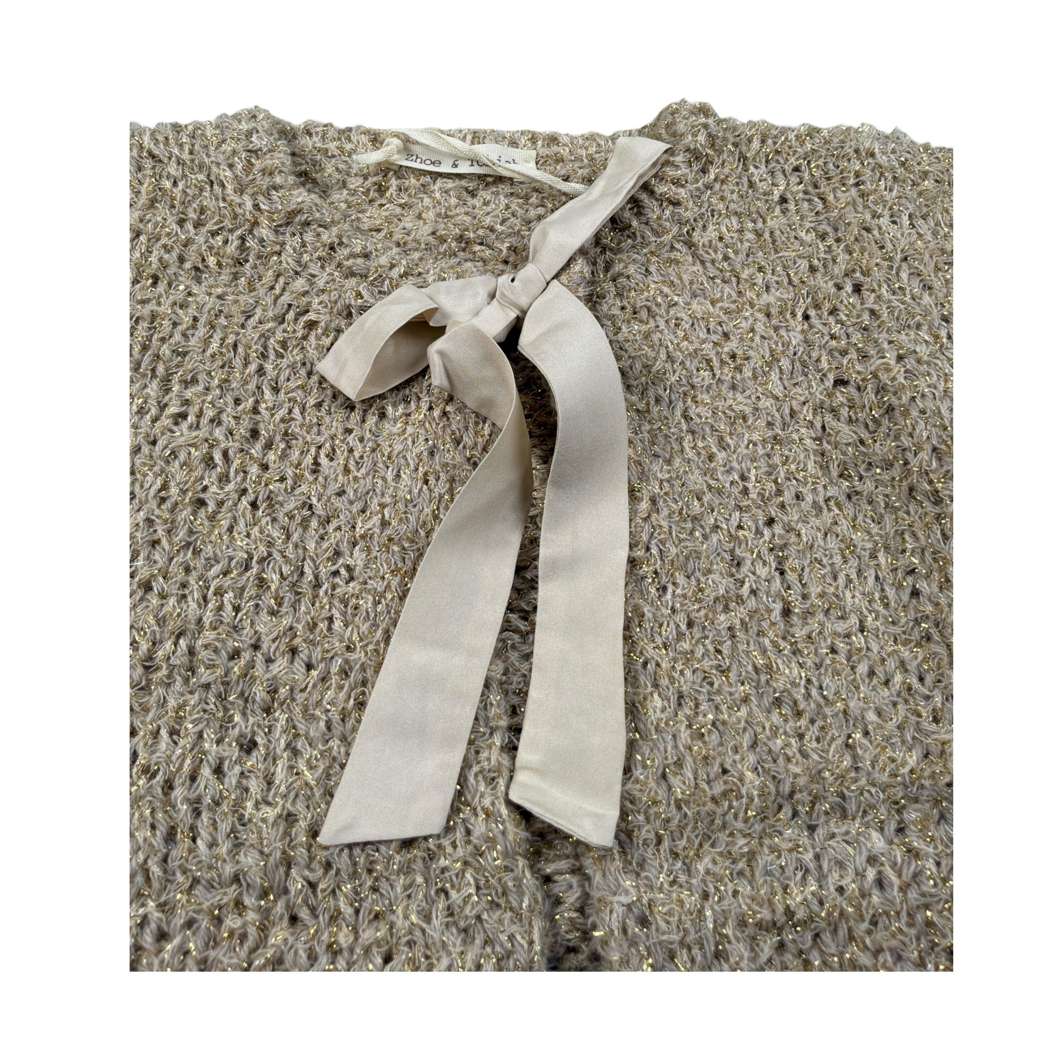 Zhoe & Tobiah Cardigan tinta unita Oro per Bambina FY2F ORO ZHOE & TOBIAH 