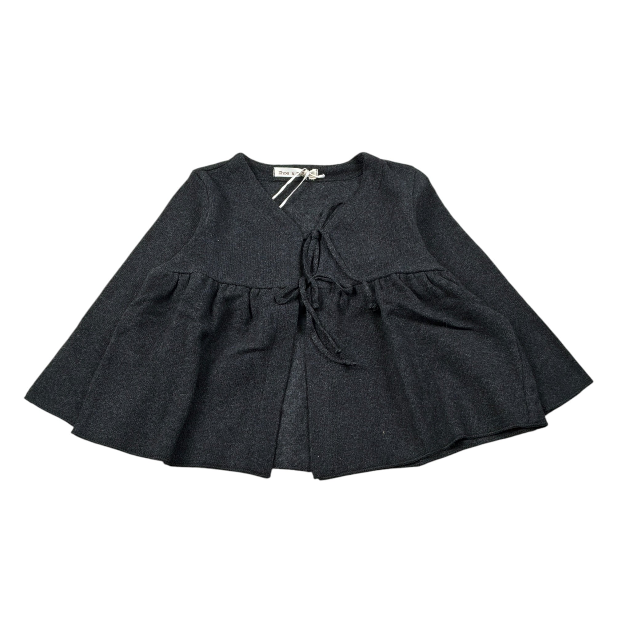 Zhoe & Tobiah Cardigan tinta unita Nero per Bambino KKT5F NERO ZHOE & TOBIAH 