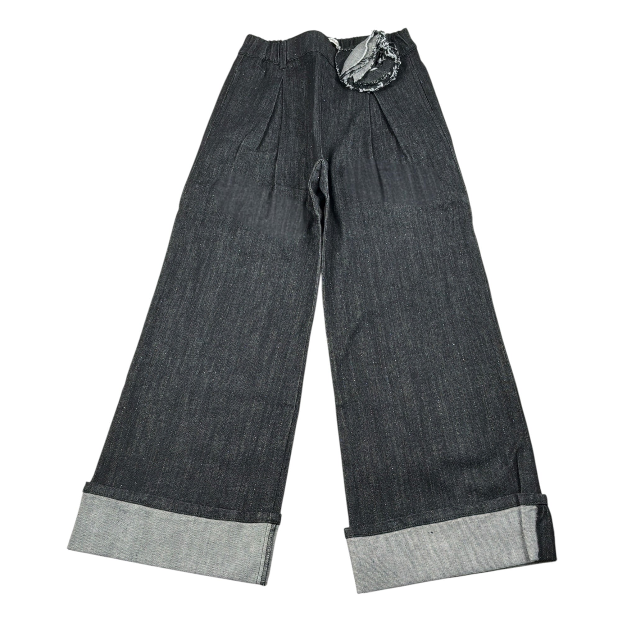 Zhoe & Tobiah Jeans tinta unita Modello Palazzo Nero per Bambina LDP1F NERO ZHOE & TOBIAH 
