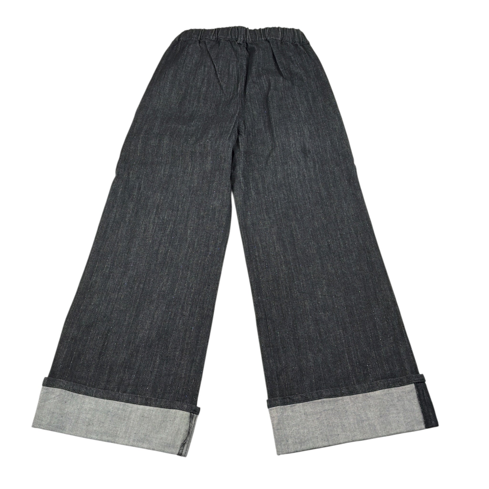Zhoe & Tobiah Jeans tinta unita Modello Palazzo Nero per Bambina LDP1F NERO ZHOE & TOBIAH 