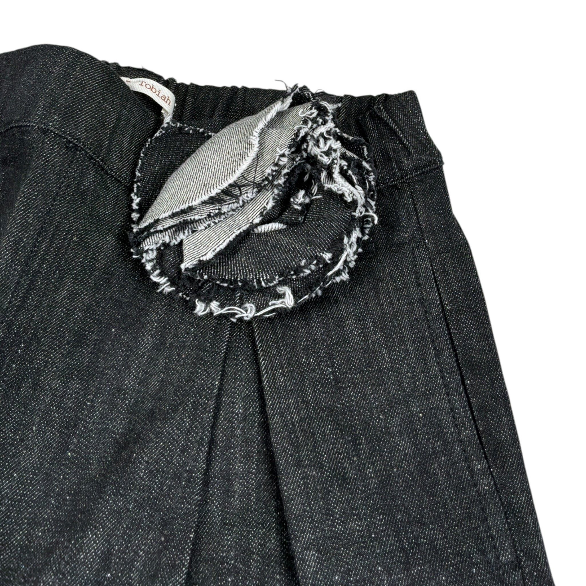 Zhoe & Tobiah Jeans tinta unita Modello Palazzo Nero per Bambina LDP1F NERO ZHOE & TOBIAH 
