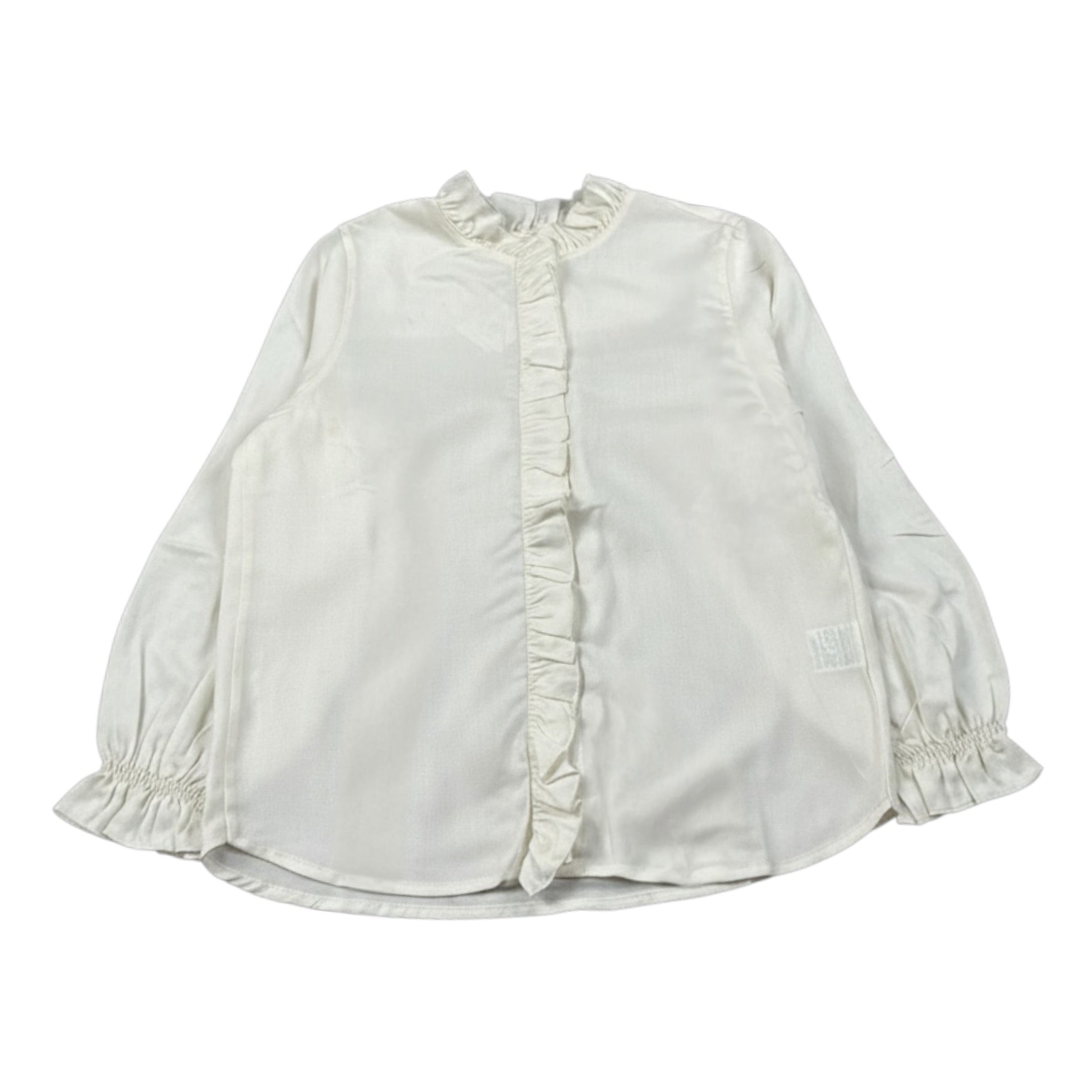 Zhoe & Tobiah Camicia Manica Lunga tinta unita Panna per Bambina WOS2F PANNA ZHOE & TOBIAH 
