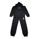 Zu+Elements Completo 2 Pezzi Felpa-Pantalone tinta unita Nero per Bambino ZU1848 NERO ZU+ELEMENTS 