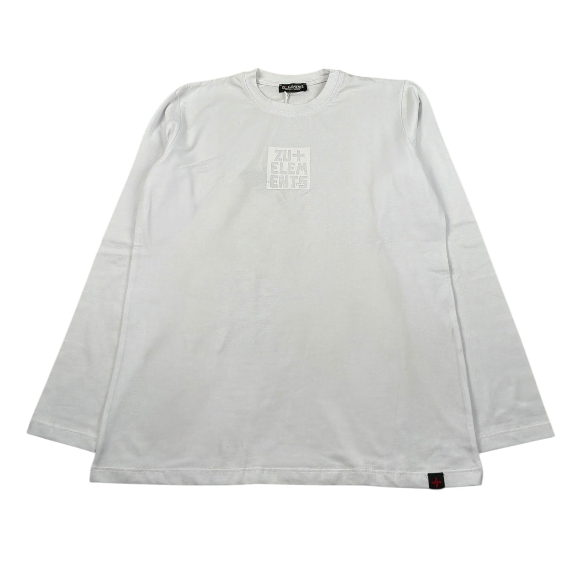Zu+Elements Shirt Girocollo tinta unita con Logo Bianco per Bambino ZU1878 BIANCO ZU+ELEMENTS 
