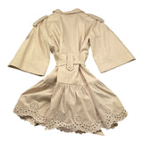 A' La Page Trench Tinta Unita con Ricami per Bambina 25SAGCSP00062 BEIGE A' LA PAGE 