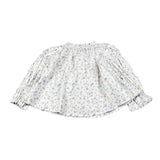 A' La Page Camicia Tinta Unita con Fantasia Fiori per Bambina AL27J BIANCO A' LA PAGE 